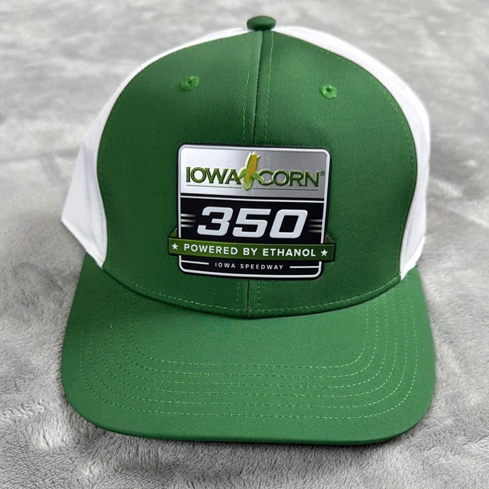NWT NASCAR Iowa Corn Green and White Hat